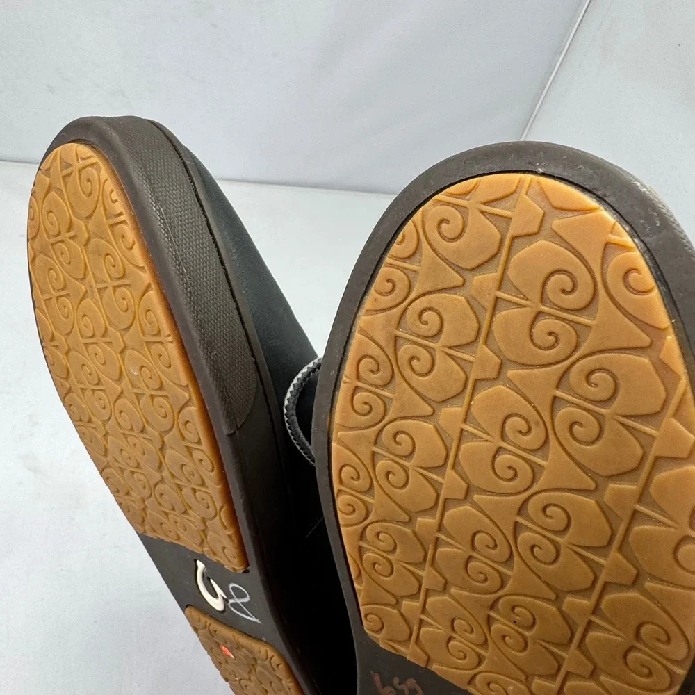 OluKai Ka Lae Shoes Mens 7 Black Leather Chukka Boots Grundge Gorpcore EU 37